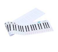 Zerodeko Standard Piano Keyboard Practice Guide Chart for Beginners Simulation Note with Fingering and Scale Black and White Layout for Efficient Learning