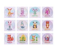 Zerodeko Sticker Photography with Paper Photo Material Self-adhesive Set Accessory Milestone Life Records Photo Shoot Baby for Newborn and Infant