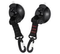Zerodeko Strong Suction Cup Hooks Sturdy Abs and Nylon Material with Strap 2pcs Punch Free Car Mounted Tent Hooks for Outdoor Travel and Camping
