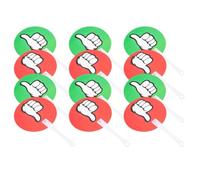 Zerodeko Student Feedback Voting Paddles Yes No True False 12Pcs Sturdy Plastic Classroom Supplies for Teacher Interaction Green Red