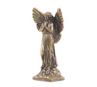 Zerodeko Sturdy Brass Praying Angel Figurine with Guardian Wings Religious Tabletop Sculpture for Home Office First Communion Christmas and Garden Decor Faith Symbol for Women and Spiritual