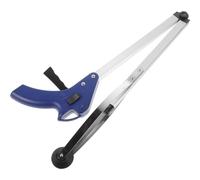 Zerodeko Sturdy Garbage Pickup Clip with Long Stainless Steel Handle and Rubber Grip, Easy Storage Foldable Trash Picker for Indoor and Outdoor Use, for People with Arthritis or Injury