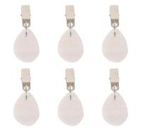 Zerodeko Tablecloth Weights with Metal Clips and Iron 6pcs Easy to Carry Table Cloth Holders Simple and Elegant Teardrop Pendant Design for Outdoor Use