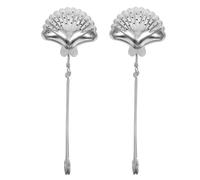 Zerodeko Tea Strainers with Fine Mesh Filter 2pcs Shell Shaped Stainless Steel Tea Infusers High Temperature Resistance for Home and Office Use