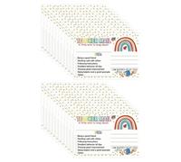 Zerodeko Teacher Appreciation Cards Easy Implementation and Habit Formation Features 100pcs with Boho Rainbow Design Coated Paper Material Classroom Supplies for Teachers for Home