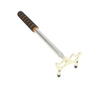 Zerodeko Telescopic Stainless Steel Billiard Bridge with Detachable Head, Orange Handle with Gold Low Fork, Adjustable Pool Cue Support for Snooker and Billiards Games