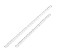 Zerodeko Three Dimensional Plastic Ruler 2Pcs Multifunctional Measuring Tool Metric Scale Sturdy Student School Office Ruler for Precise Drafting and Geometry Work