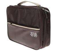 Zerodeko Three-Layer Electronics Storage Pouch Coffee Color Travel Cable Organizer Bag Digital Accessory Case for Cord Management and Gadget Protection