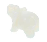 Zerodeko Tiger Eye Stone Elephant Statue, Small Crystal Figurine for Chic Home Decor and Tabletop Adornment