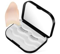 Zerodeko Travel Eyelash Storage Case with Mirror and Lash Clip Applicator, Empty Fake Eyelashes Holder Box in Black for On-The-go Makeup Organization Random Color