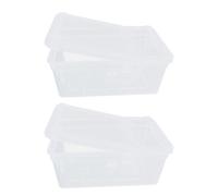 Zerodeko Turtle Breeding Case Insects Breeding Box 2 Pcs PP Plastic Stackable Design White for Tortoise Breeding and Feeding