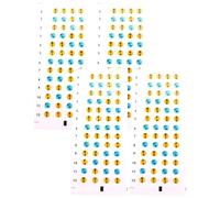 Zerodeko Ukulele Fretboard Marker Stickers Easy to Understand for Beginners 4 Sheets Pvc Practice Guide Fingerboard Labels Assorted Colour for Learning and Playing