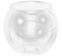 Zerodeko Unbreakable Decorative Fish Tank Ornament Made of Pet Material with Unique Globe Shape for Desktop and Home Use, Small Tabletop Fish Bowl
