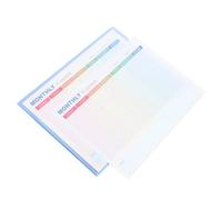 Zerodeko Undated Monthly Planner Blue Blank Calendar Sheets for Flexible Task Management School Scheduling Productivity Tracker Notebook for Notes and Event Planning