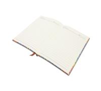 Zerodeko Undated Rainbow Edge Notebook for Students and Professionals Portable Softcover Journal with Smooth Writing Paper Vibrant Colored Borders for Work Meetings and Travel Notes
