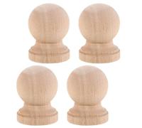 Zerodeko Unfinished Wood Baluster 4pcs Classical Luxury Style with Refined Craftsmanship for DIY Craft and Home Staircase Light Yellow