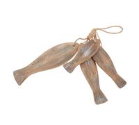 Zerodeko Unfinished Wood Fish Wall Hanging Rustic Nautical Decor for Lake House Coastal Cottage DIY Craft Wooden Fish Ornaments with Natural Texture and Distressed Finish for Fishing and