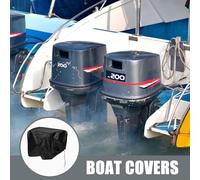Zerodeko Universal Fit Boat Cover with Oxford Cloth and Bottom Circular Elastic Strap, Foldable Kayak Motor Protective Engine Cover for Outdoor Water Sports and Fishing Boats