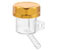 Zerodeko Universal Motorcycle Rear Brake Master Cylinder Pump with Large Gold Oil Reservoir Cap Hydraulic Foot Brake Fluid Tank for Dirt Bike and Atv