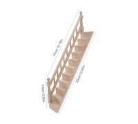 Zerodeko Unpainted Miniature Wooden Staircase with Handrail for Dollhouses Compact DIY Decoration for Fairy Garden and Mini Displays Easy Assembly Without Tools