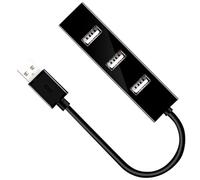 Zerodeko USB 2.0 Hub 4-Port Plastic USB Splitter Adapter with 1M Cable for Laptop Desktop Peripheral Expansion