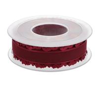 Zerodeko Valentine's Day Wrapping Ribbon for DIY Crafts and Flower Decoration Polyester Heart Lace Ribbon for Valentines Decor and Packaging