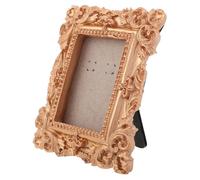 Zerodeko Victorian Resin Picture Frame Ornament Decorative Photo Display with Intricate Carvings Elegant Retro Home Decor and Photography Prop for Tiny Photos and Car Decoration