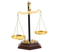 Zerodeko Vintage Balance Scales Ornament Made of Iron for Office Decoration, Symbolizing Fairness and Justice, Classic Retro Style Small Metal Libra Sculpture for Tabletops and Lawyers