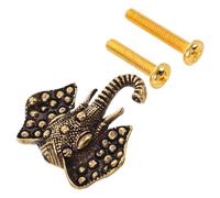 Zerodeko Vintage Brass Elephant Cabinet Knobs with Practical Hook Function Animal Drawer Pull Handles for Kitchen Cupboard Dresser Wardrobe Easy Installation Hardware