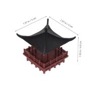 Zerodeko Vintage Chinese Pavilion Statue Miniature for Zen Garden Decor Asian Lamp Figurine for Tranquil Outdoor Spaces Micro Landscape Ornament for Home and Office
