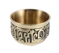 Zerodeko Vintage Dragon Pattern Chinese Classical Teacup 20ml Zinc Alloy Metal Tea Cup Suitable for Frequent Use and Easy to Clean, for Home Decor and Tea Lovers