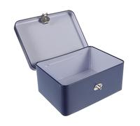 Zerodeko Vintage Lockable Tinplate Storage Box with Lid Small Jewelry Keepsake Container Tin Box for Souvenirs Retro Design for Memories Trinkets