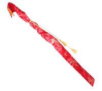 Zerodeko Vintage Red Silk Swords Bag with Adjustable Bag Mouth and Tassel Design Multipurpose Outdoor Carrying Case and Other Long Things for Martial Arts