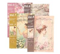 Zerodeko Vintage Scrapbooking Paper Set for DIY Crafts, Decorative Background Papers in Beautiful Vintage Style, for Card Making and Craft Lovers