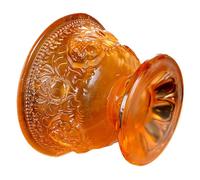 Zerodeko Vintage Style Buddhist Water Offering Cup for Home and Temple Amber Enshrine Cup with Classic Design Decorative Supply Bowl for Buddhist Worship and Spiritual Rituals