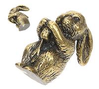 Zerodeko Vintage Style Small Bunny Incense Burner Holder for Incense Sticks Zinc Alloy Animal Decor for Home Office Rabbit Theme Burner