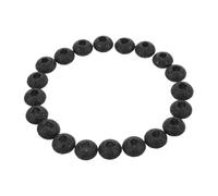 Zerodeko Volcanic Rock Beads Round for Jewelry Making 20pcs Black Natural Texture Stone Beads with Large Hole, Reusable Aromatherapy Diffuser Stones for Travel and Home Crafts