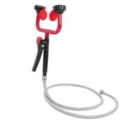 Zerodeko Wall Mounted Emergency Eye Rinse Station with Dual Nozzles, 13mm Pipe, Portable Eyewash Unit for Workplace and Laboratory Safety, Space-saving Design Supporting Compliance