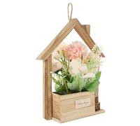 Zerodeko Wall-Mounted Flower Pot Wooden Rustic Hanging Planter for Home Wall Decoration Living Room Garden Display