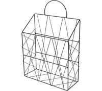 Zerodeko Wall-mounted Iron Book Organizer Rack Decorative Wire Magazine Holder for Newspapers Files Storage Space-saving Wall Shelf for Office Home School Use