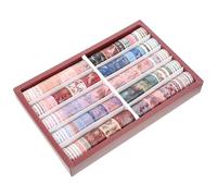 Zerodeko Washi Tape Set Japanese Paper Decorative Tape 100 Rolls with Patterns and Unfading Quality for Scrapbooking and Notebook Crafting Projects
