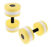 Zerodeko Water Dumbbells Ring-shaped with Comfortable Grip and Stable Surface 2pcs Yellow Eva Foam Floating Dumbbells Size for Pool Exercise for Aquatic Fitness and Resistance Training