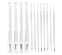 Zerodeko Water-resistant Eyebrow Makeup Pen with White Position Markers Pens Refills for Professional Tattooing and Cosmetic Precision Transparent Body Design