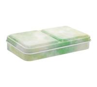 Zerodeko Watercolor Paint Box Pigment Box Assorted Color Iron Art Painting Color Mixing Case round Corners Easy to Clean Easy to Carry for Outdoor and Home Use 4.72x2.75x0.98in