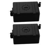 Zerodeko Waterproof Rc Receiver Box Protector Case Black 2pcs Plastic Material with Easy Installation and Electronic Equipment Protection for 1/10 Rc Crawler for Simulation Climbing Car