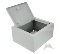 Zerodeko Weatherproof Outdoor Electrical Box, Iron Electrical Enclosure with Practical Weather Resistance, Waterproof Dustproof Junction Box Suitable for Parks and Industrial Zones, Silver