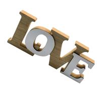 Zerodeko Wedding Party Decor Wooden Adornment Unique Delicate Letters Crafted from Selected Wood Materials Caring Ornament for Wedding Desktop Decoration with Valentine's Day Atmosphere