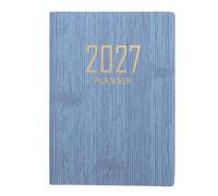 Zerodeko Weekly Planner Notebook A5, Thin PU Cover, 2027 Dated Design | Portable Work Planning Notebook, Weekly and Monthly Overview, Agenda Planner for Business, Academic