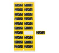 Zerodeko Weight Stack Labels Stickers for Gym Equipment Self-Adhesive Small Weight Capacity Labels 2.5-50Kg with 2.5Kg Increment Yellow Black Fitness Equipment for Dumbbells and Barbells