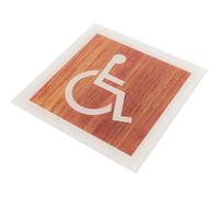 Zerodeko White Acrylic Disabled Restroom Sign with Wood Grain Appearance for Indoor Use, Bathroom Door Sign to Safety and Long Application Time, Suitable for People with Disabilities